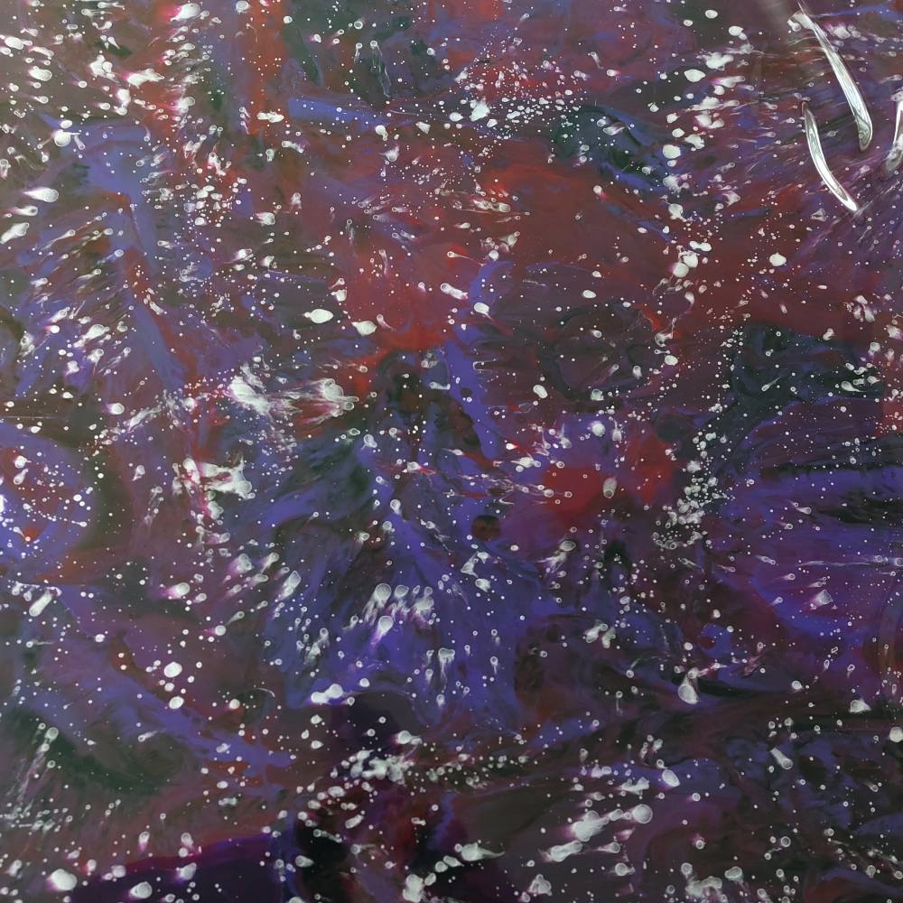 dark purple latex sheet in galaxy pattern