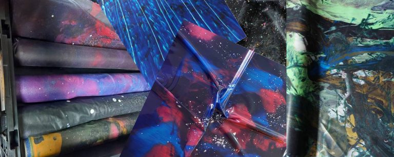 several latex sheets and patterns