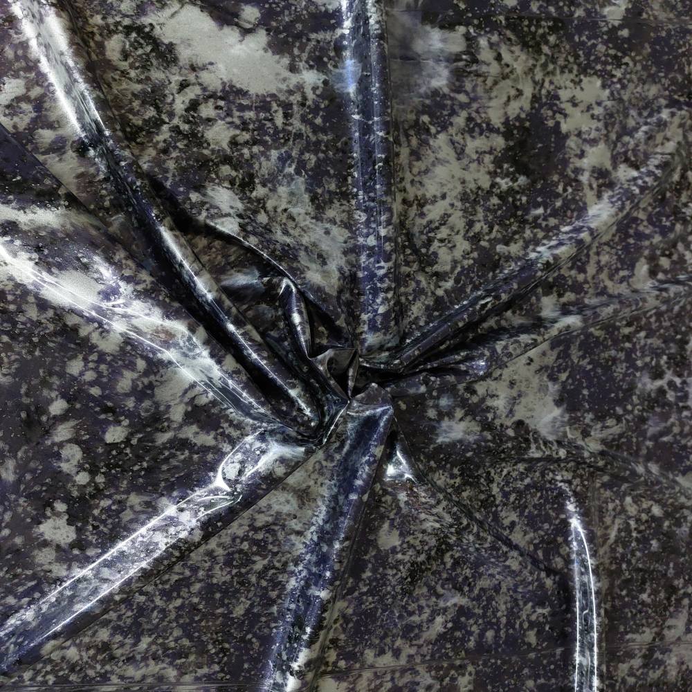silver purple splatter latex sheet