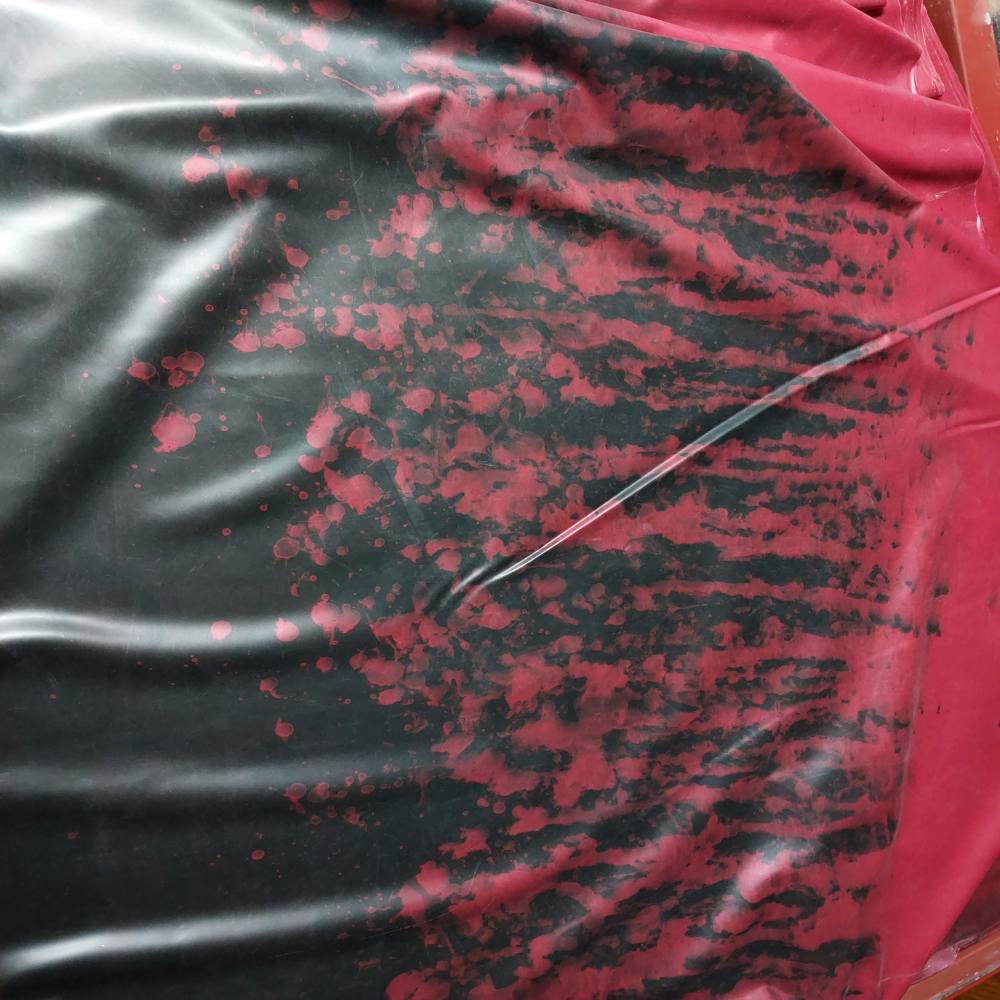 red-black splatter gradient latex sheet
