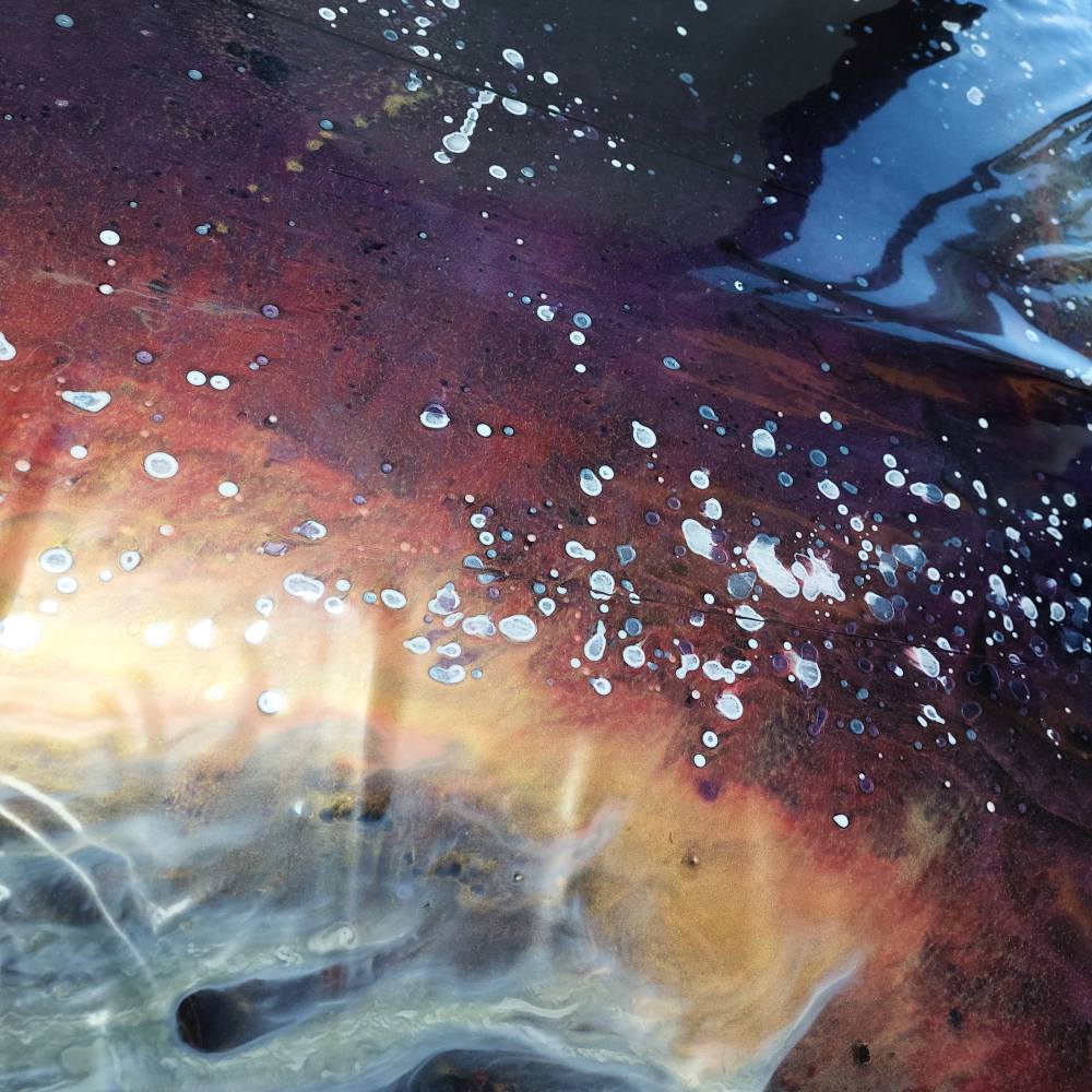 latex sheet with a sunset pattern