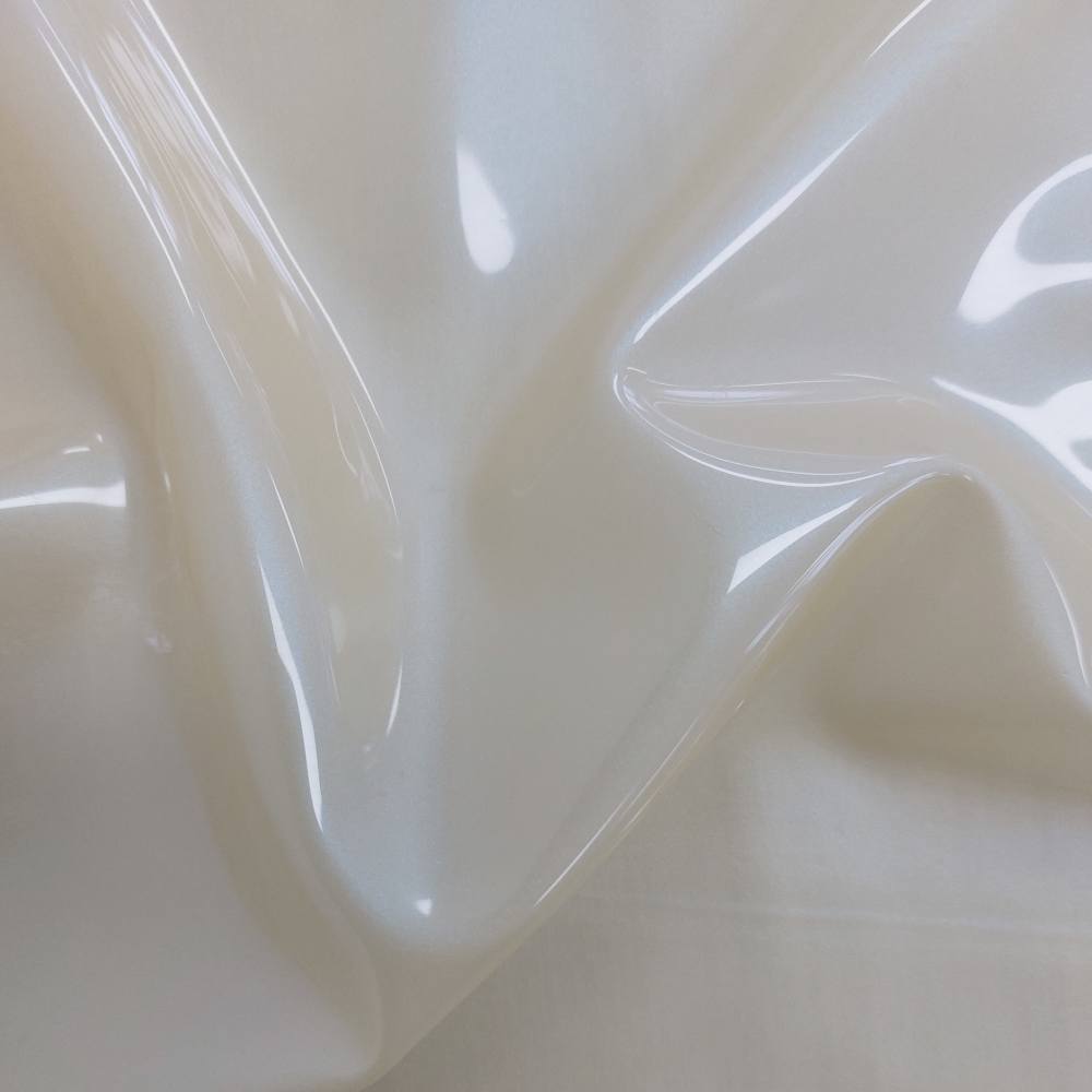 white latex sheet with blue shimmer