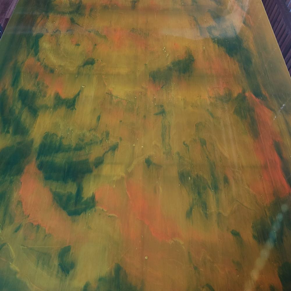 yellow and green latex sheet in marble pattern